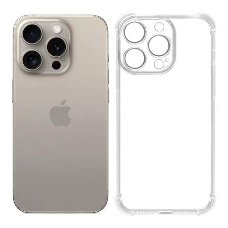 Противоударный чехол для Apple iPhone 15 Pro Max с защитой камер Прозрачный Противоударный чехол для Apple iPhone 15 Pro Max с защитой камер Прозрачный