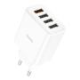 Зарядное устройство USB hoco. QC3.0 4USB порта 28,5Вт (C102A) Белый
