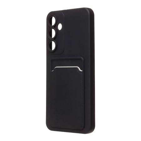 Чехол для Samsung Galaxy A55 Silicone Case с картхолдером Черный