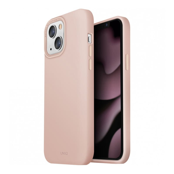 Чехол для iPhone 13 c Magsafe UNIQ Lino Hue (IP6.1HYB(2021)-LINOHMPNK) Розовый