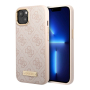 Чехол Guess для iPhone 13 с Magsafe PU 4G Plate metal logo Hard (GUHMP13MU4GPRP) Розовый Чехол Guess для iPhone 13 с Magsafe PU 4G Plate metal logo Hard (GUHMP13MU4GPRP) Розовый
