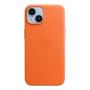 Чехол Leather Case MagSafe для Apple iPhone 14 «Orange» Чехол Leather Case MagSafe для Apple iPhone 14 «Orange»
