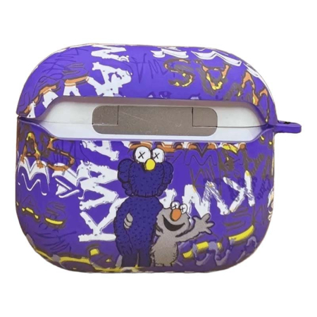Чехол для AirPods Pro COQUE POUR Фиолетовый с рисунком KWAS