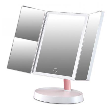 Зеркало Xiaomi для макияжа раскладное с подсветкой и увеличением Jordan & Judy (NV549) Белый