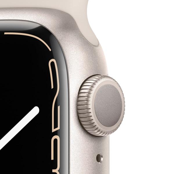 Apple Watch Series 7, 41 мм корпус из алюминия цвета «сияющая звезда»,  спортивный ремешок «сияющая звезда» Apple Watch Series 7, 41 мм корпус из алюминия цвета «сияющая звезда»,  спортивный ремешок «сияющая звезда»