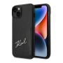 Чехол Karl Lagerfeld для iPhone 14 Plus PU with Cardslot Signature logo Hard (KLHCP14MCSSK) Черный