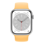 Apple Watch Series 8, 45 мм корпус из алюминия серебристого цвета, ремешок цвета «Sunglow»