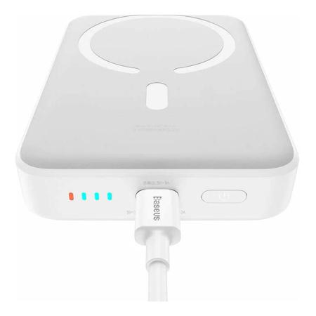 Внешний аккумулятор Baseus Magnetic Mini Wireless Fast Charge Power Bank 10000mAh 30W с поддержкой беспроводной зарядки PPCX110202 (PPCXM1030) Белый