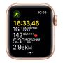 Apple Watch SE (2020), 40 мм корпус из алюминия золотого цвета, спортивный ремешок цвета «Starlight»