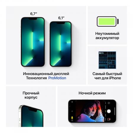 Apple iPhone 13 Pro 128Gb Silver, серебристый Apple iPhone 13 Pro 128Gb Silver, серебристый