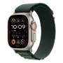 Apple Watch Ultra 2 (2024), 49 мм корпус из титана цвета «Natural», ремешок Alpine Loop размера L цвета «Dark Green»