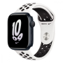 Apple Watch Nike Series 8, 45 мм корпус из алюминия цвета «Midnight», ремешок Nike Sport Band размера M/L цвета «Summit White/Black»