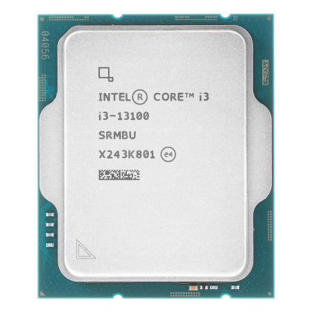 Процессор Intel Core i3-13100, 3.4ГГц (Turbo 4.5ГГц), LGA1700, OEM (CM8071505092202S)