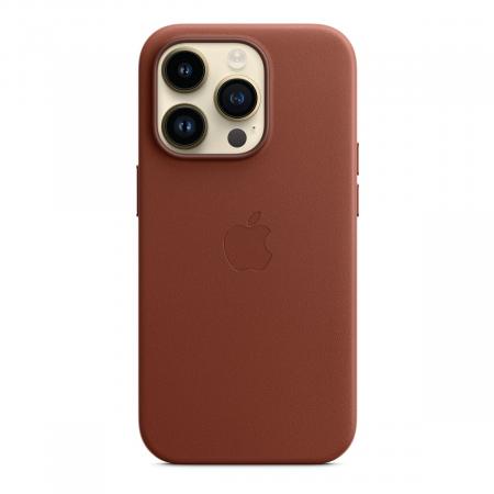 Чехол Leather Case MagSafe для Apple iPhone 14 Pro «Umber»