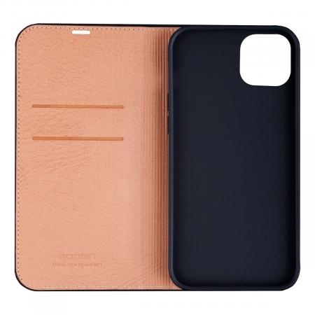 Чехол-книжка Ronsin для iPhone 14 Pro premium case c визитницей Черный Чехол-книжка Ronsin для iPhone 14 Pro premium case c визитницей Черный