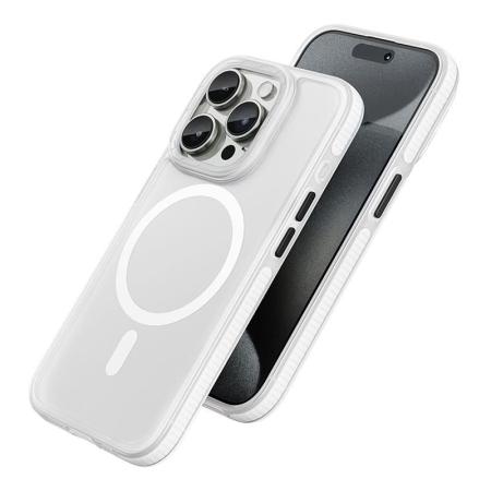 Чехол hoco. DROP PROOF Magnetic Smartphone Case для Apple iPhone 15 Pro Max Прозрачный белый Чехол hoco. DROP PROOF Magnetic Smartphone Case для Apple iPhone 15 Pro Max Прозрачный белый