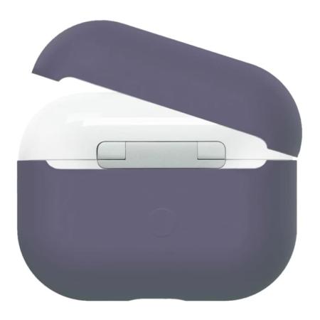 Чехол Silicone Case для Apple AirPods Pro Lavender Ash, серо-древесный
