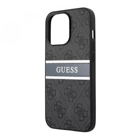 Чехол Guess для iPhone 14 Pro Max PU 4G Stripe printed logo Hard (GUHCP14X4GDGR) Серый Чехол Guess для iPhone 14 Pro Max PU 4G Stripe printed logo Hard (GUHCP14X4GDGR) Серый