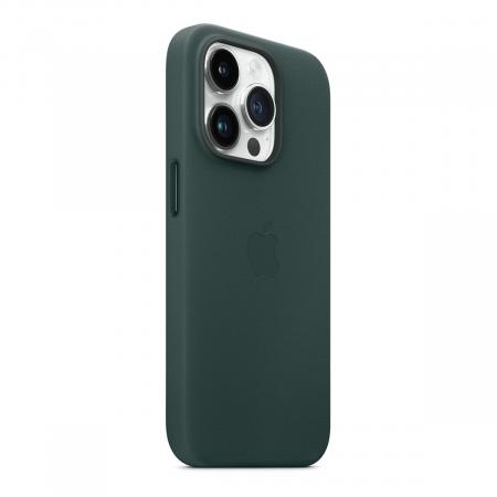 Чехол Leather Case MagSafe для Apple iPhone 14 Pro «Forest Green» Зеленый