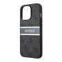 Чехол Guess для iPhone 14 Pro Max PU 4G Stripe printed logo Hard (GUHCP14X4GDGR) Серый Чехол Guess для iPhone 14 Pro Max PU 4G Stripe printed logo Hard (GUHCP14X4GDGR) Серый