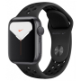 Apple Watch Nike+ Series 5, 44 мм, корпус из алюминия цвета «серый космос», спортивный ремешок Nike цвета «антрацитовый/чёрный»