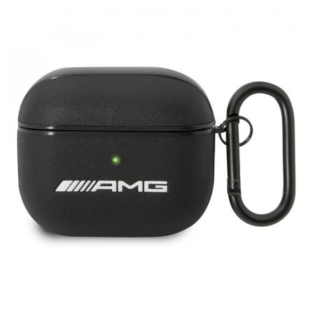 Чехол AMG для Airpods 3 Genuine leather with stamped logo (AMA3SLWK) Черный