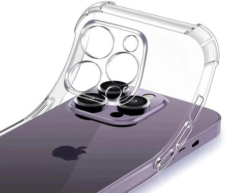 Противоударный чехол для Apple iPhone 15 Pro Max с защитой камер Прозрачный Противоударный чехол для Apple iPhone 15 Pro Max с защитой камер Прозрачный