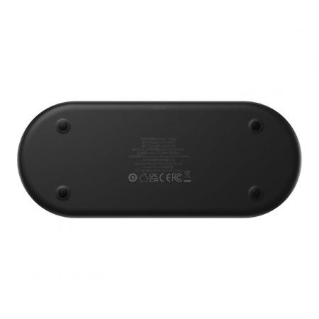 Беспроводное зарядное устройство Baseus Digital LED Display 2in1 Wireless Charger 20W с кабелем USB For type-C 3A 1m BS-W528 (WXSX010101) Black, черный Беспроводное зарядное устройство Baseus Digital LED Display 2in1 Wireless Charger 20W с кабелем USB For type-C 3A 1m BS-W528 (WXSX010101) Black, черный