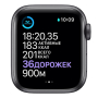 Apple Watch Series 6, 44 мм, корпус из алюминия цвета «серый космос», спортивный ремешок черного цвета