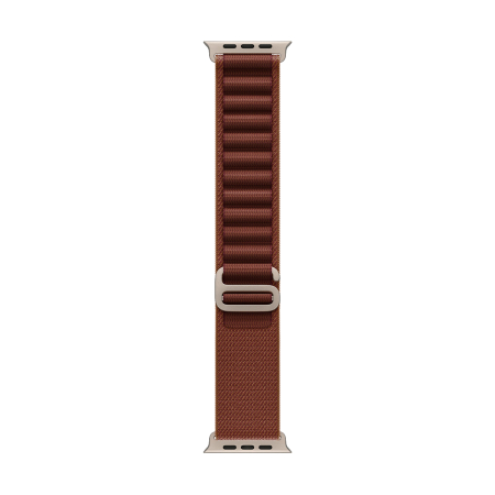 Apple Watch Ultra 4, 49 мм корпус из титана цвета «Natural», ремешок Alpine Loop цвета «Burgundy» размера S