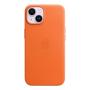 Чехол Leather Case MagSafe для Apple iPhone 14 «Orange» Чехол Leather Case MagSafe для Apple iPhone 14 «Orange»
