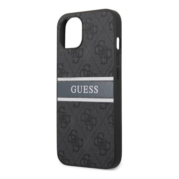 Чехол Guess для iPhone 13 PU Saffiano with metal logo Hard (GUHCP13MPSASBGR) Серый