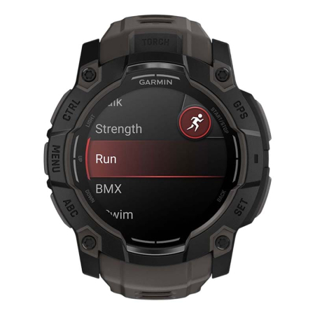 Часы Garmin INSTINCT 3 AMOLED 50мм Black, черный с угольно-черным ремешком