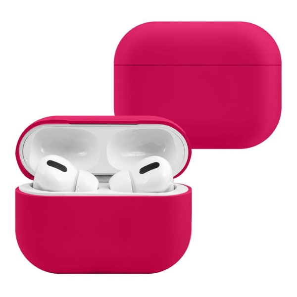 Силиконовый чехол с ремешком для AirPods Pro 2 Rose Red, розовый