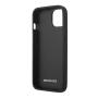 Чехол AMG для iPhone 13 Genuine leather Big logo Hard (AMHCP13MDOLGR) Черный