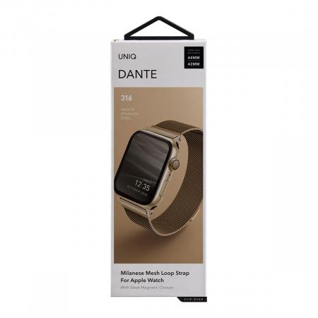 Ремешок UNIQ для Apple Watch 42/44/45 мм Dante Strap Mesh Steel (44MM-DANGLD) Золотой Ремешок UNIQ для Apple Watch 42/44/45 мм Dante Strap Mesh Steel (44MM-DANGLD) Золотой
