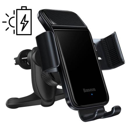 Автомобильный держатель Baseus Smart Solar Power Wireless Car Mount Electric Holder (SUZG000001) Черный
