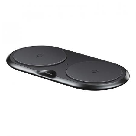Беспроводное зарядное устройство Baseus 2в1 Metal Dual Wireless Charger (WXXHJ-A01) Black, черный Беспроводное зарядное устройство Baseus 2в1 Metal Dual Wireless Charger (WXXHJ-A01) Black, черный