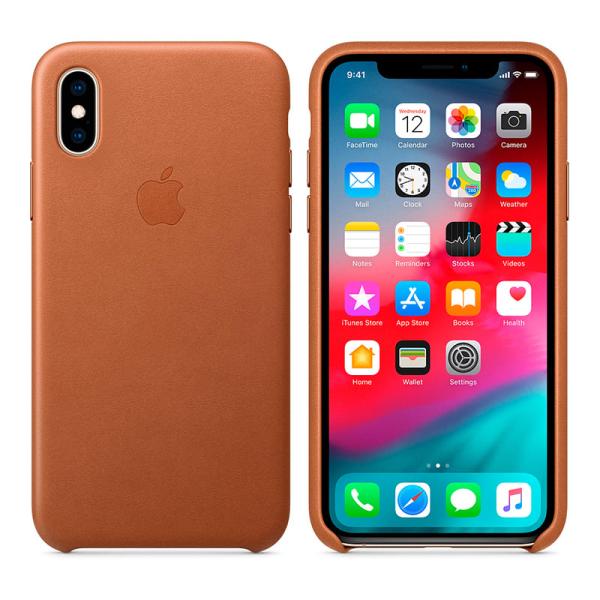 Чехол для Apple iPhone XR Leather Case Saddle Brown, коричневый