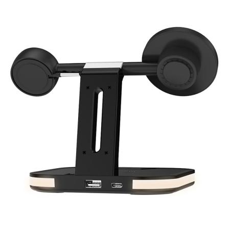 Зарядная станция 4в1 Fast Wireless Charging Station Dock 25W (Led lights)