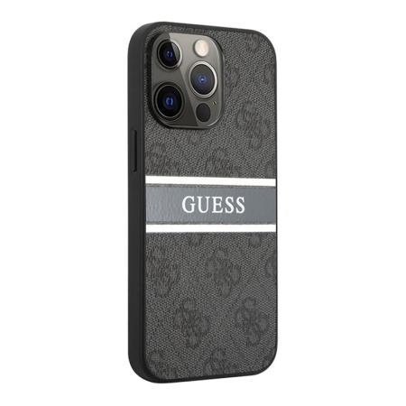 Чехол Guess для iPhone 14 Pro Max PU 4G Stripe printed logo Hard (GUHCP14X4GDGR) Серый Чехол Guess для iPhone 14 Pro Max PU 4G Stripe printed logo Hard (GUHCP14X4GDGR) Серый