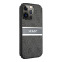 Чехол Guess для iPhone 14 Pro Max PU 4G Stripe printed logo Hard (GUHCP14X4GDGR) Серый Чехол Guess для iPhone 14 Pro Max PU 4G Stripe printed logo Hard (GUHCP14X4GDGR) Серый