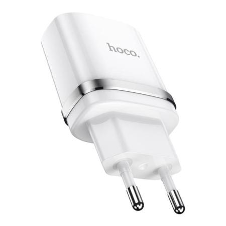 Зарядное устройство hoco. USB-A Indicator single port safety charger (N1), белый