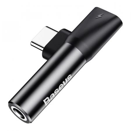Переходник Baseus 2в1 Type-C / AUX+Type-C (CATL41-01) Черный