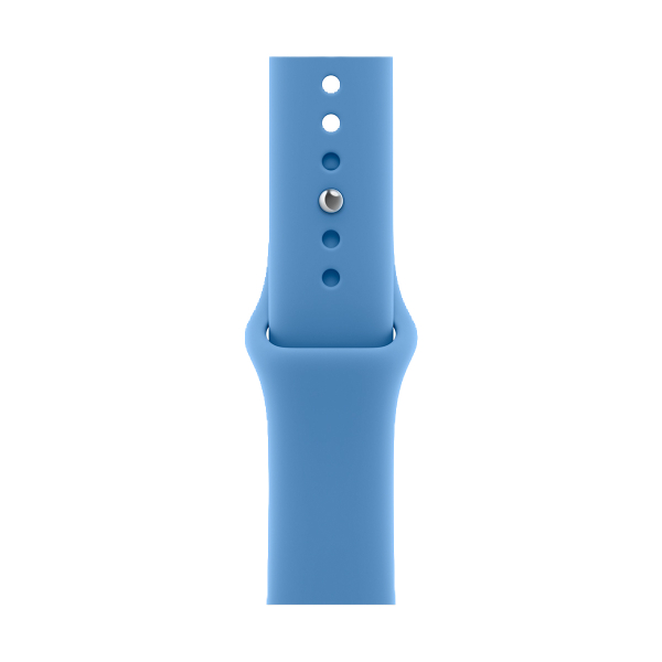 Apple Watch Series 12, 42 мм корпус из алюминия цвета «Space Gray», ремешок Sport Band размера M/L цвета «Wildflower Blue»