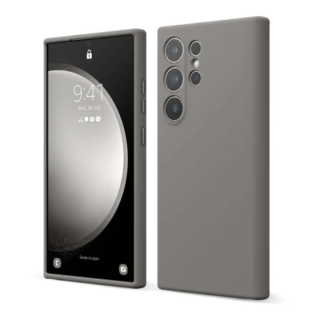 Чехол для Samsung Galaxy S24 Ultra Elago Soft silicone Liquid (EGS24SC68-MGY) Medium Grey, серый