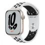 Apple Watch Nike Series 7, 45 мм корпус из алюминия цвета «сияющая звезда», спортивный ремешок Nike цвета «чистая платина/чёрный» Apple Watch Nike Series 7, 45 мм корпус из алюминия цвета «сияющая звезда», спортивный ремешок Nike цвета «чистая платина/чёрный»