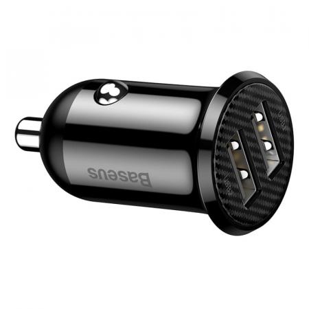 Автомобильное зарядное устройство Baseus car charger Grain Pro Dual USB 4.8A (CCALLP-01) Черный