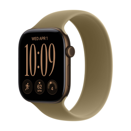 Apple Watch Series 12, 46 мм корпус из алюминия цвета «Dark Bronze», ремешок Sport Band размера M/L цвета «Olive»