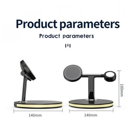 Беспроводное зарядное устройство 3в1 Wireless Charging Station Dock 25W Black, черный Беспроводное зарядное устройство 3в1 Wireless Charging Station Dock 25W Black, черный